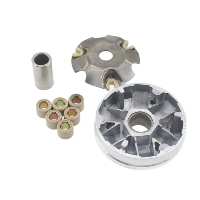 Scooter Variator Clutch Assembly Rustproof Aluminum Alloy Wear Resistant Rollers Fits for Common Street Scooters
