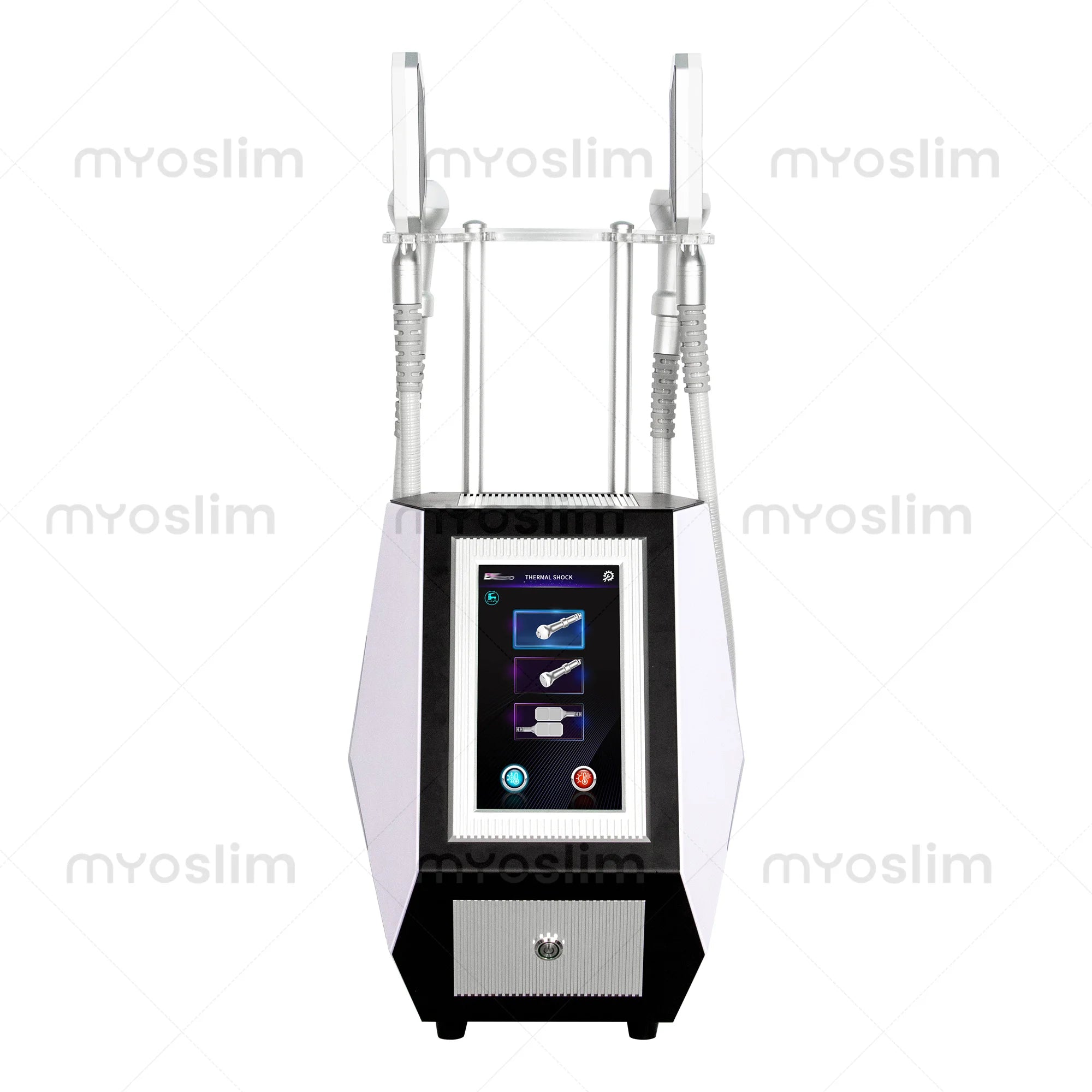 Professional Cryoskin Slimming Machine 2 Round Heads 2 Freezing Plates Skin Tightening Cellulite Removal Device