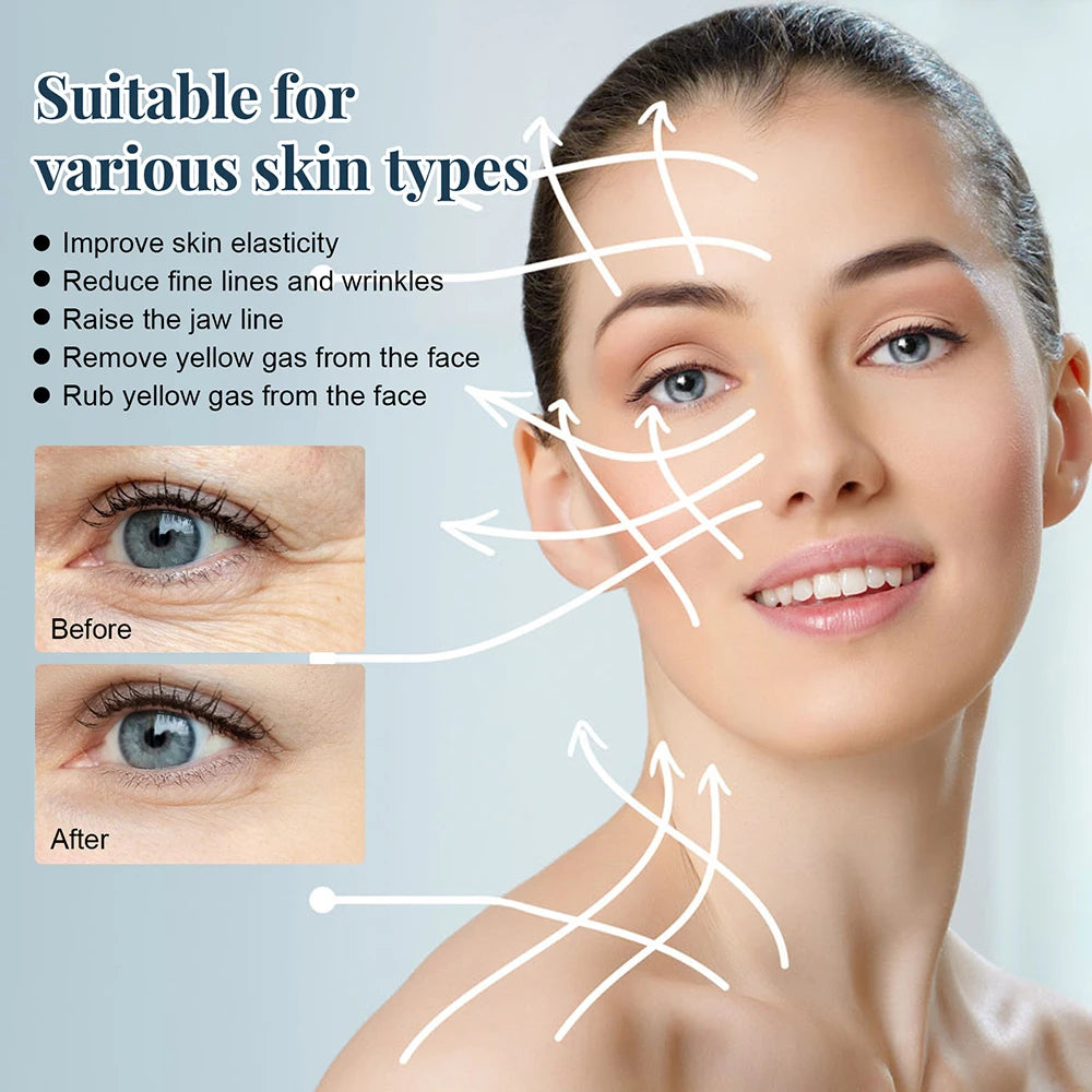 60pcs Gold Protein Line Anti-Wrinkle Firming Facial Filler No Needle Absorbable Fade Fine Lines Collagen Thread Anti-Aging Serum