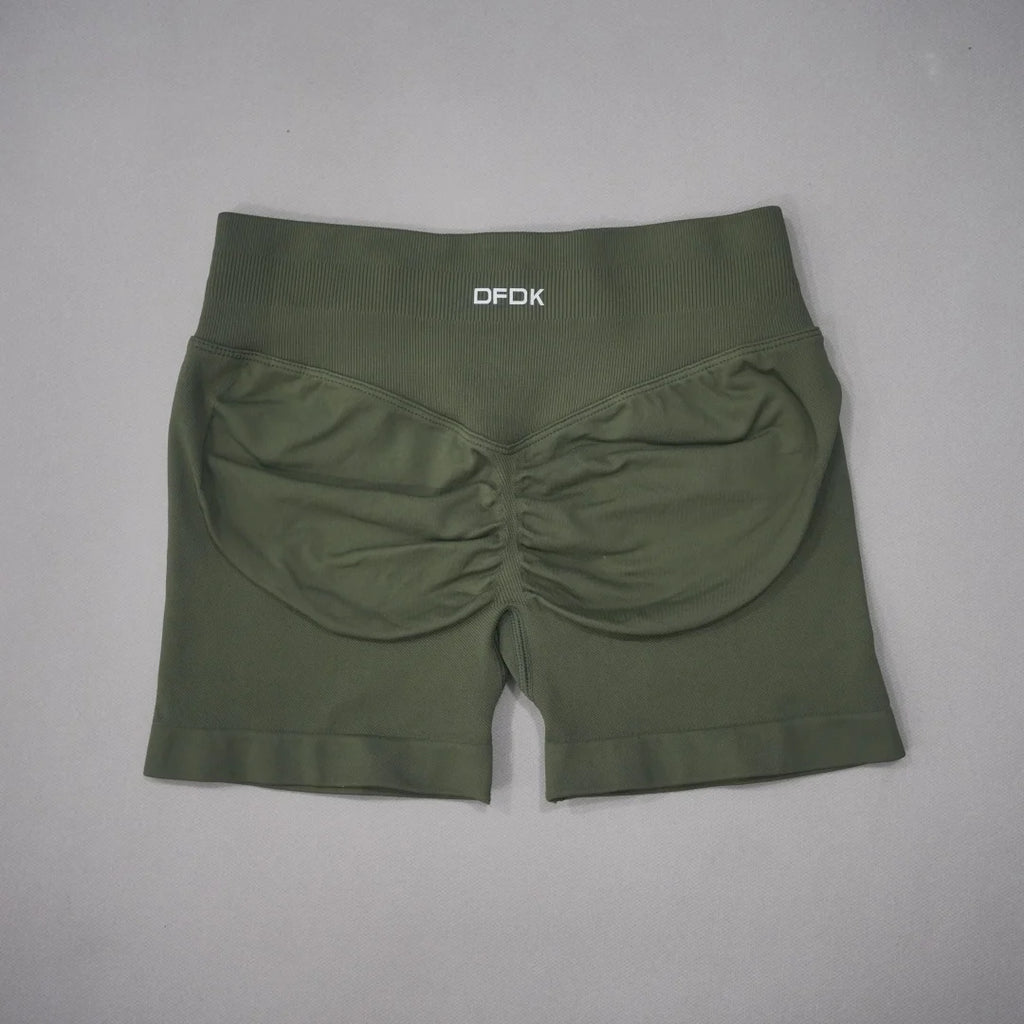 DFDK 2026 New Women Scrunch Butt Yoga Shorts High Waist Hip Lifting Push Up Squat Proof Sports Shorts Gym Workout Running Fitnes