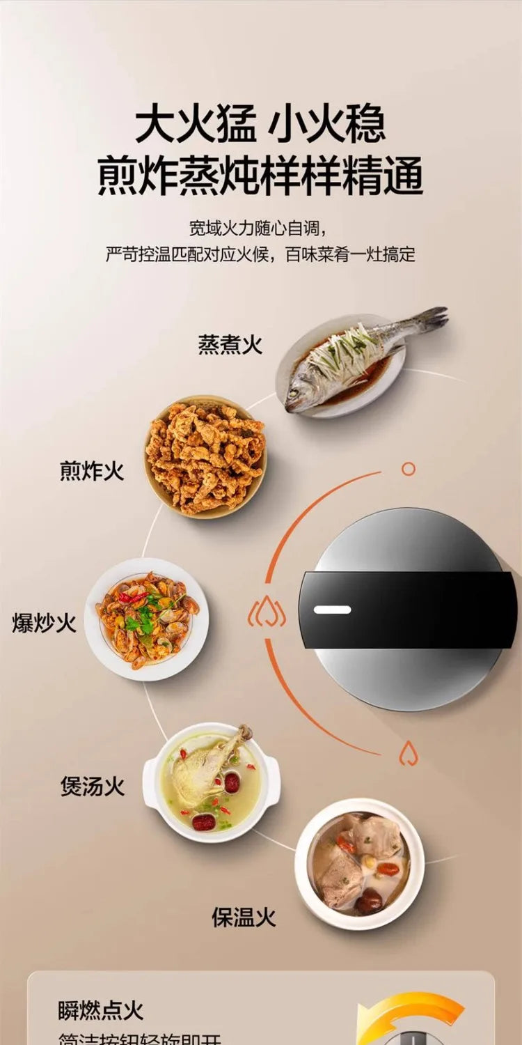 New Household Double Burner Gas Stove Built-in Desktop LPG Natural Gas High Fire Energy Class 1 Cooktop X1