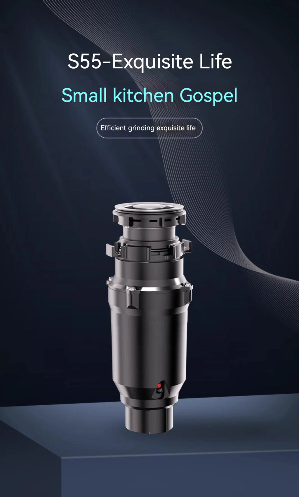 Electric Continuous Kitchen Waste Grinder Stainless Steel Home Food Waste Disposal Silenc er Technology 0.75 H P Sink Garbage
