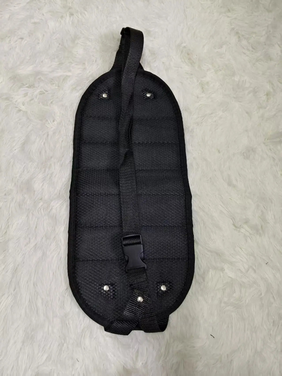 Homefish Portable Airplane Foot Hammock Adjustable Travel Flight Carry On Office Under Desk Foot Rest Black