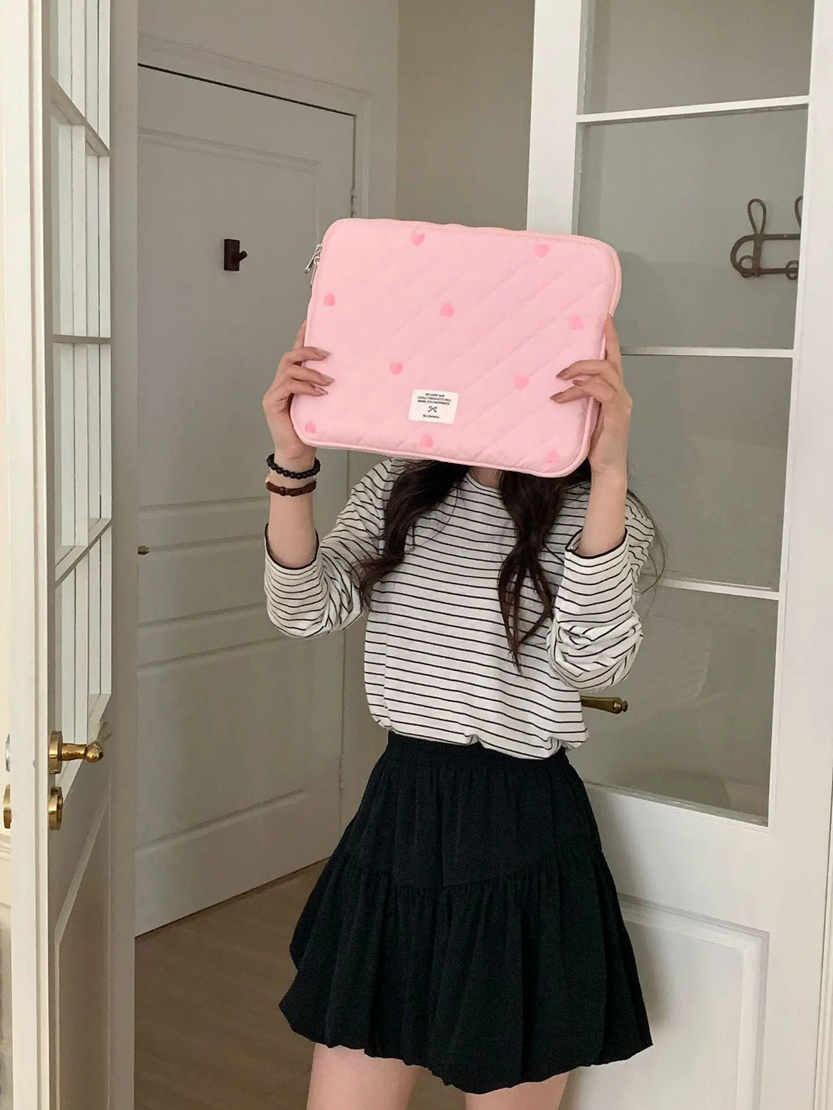 Cute Print Love Embroidery Laptop Bag 11 13.3 14 15 15.6 16 Inch Computer Bag Protection Case Laptop Sleeve Computer Case Bag