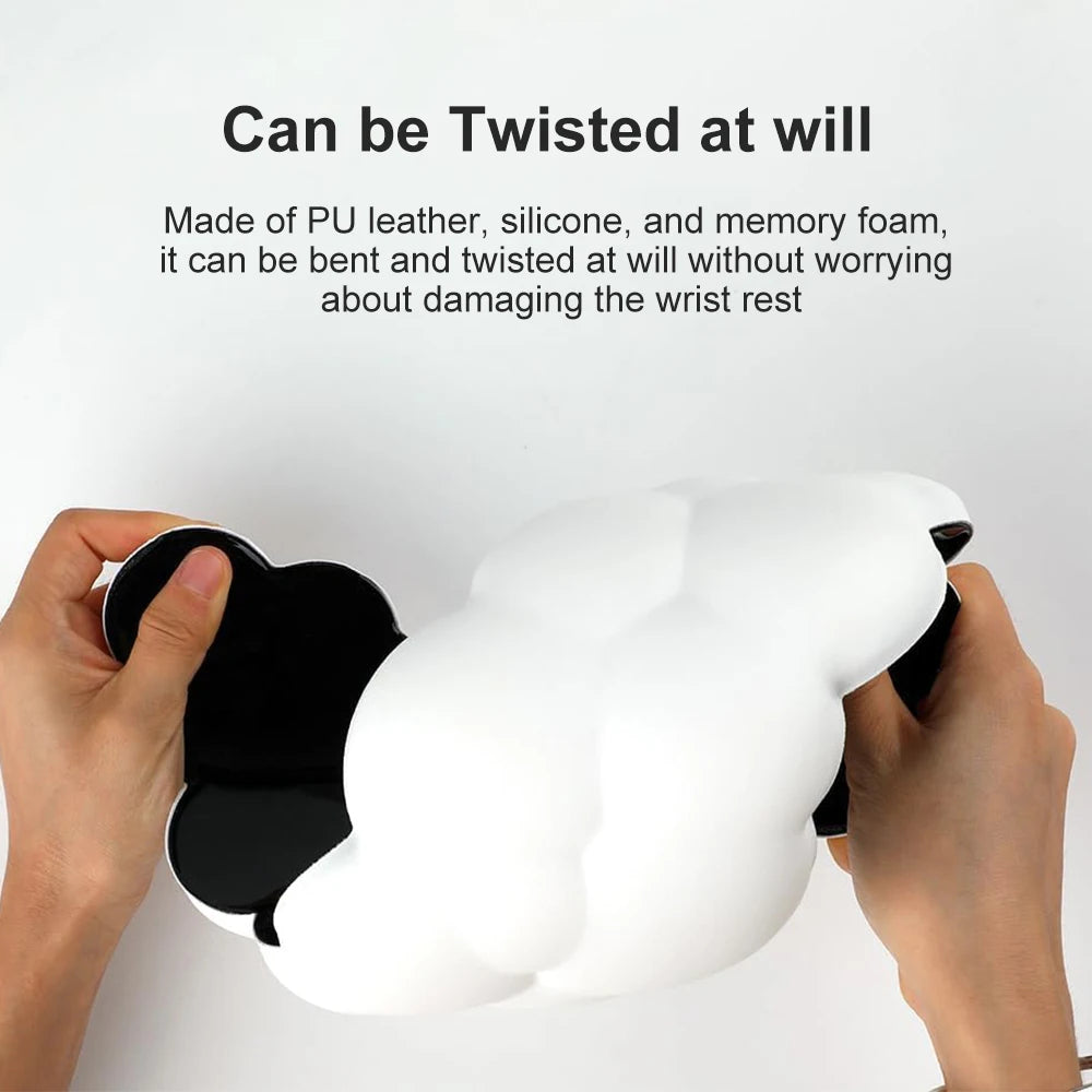 Cloud Shape Wrist Rest Pad Soft PU Material Memory Foam Anti-Slip Desktop Office Gamer Mouse Wrist Rest Pad