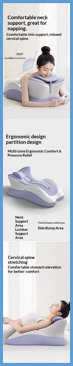 Memory Foam Bed Wedge Pillow Anti Snoring Acid Reflux Relief Neck Back Leg Pain Support for Reading Sleeping Post