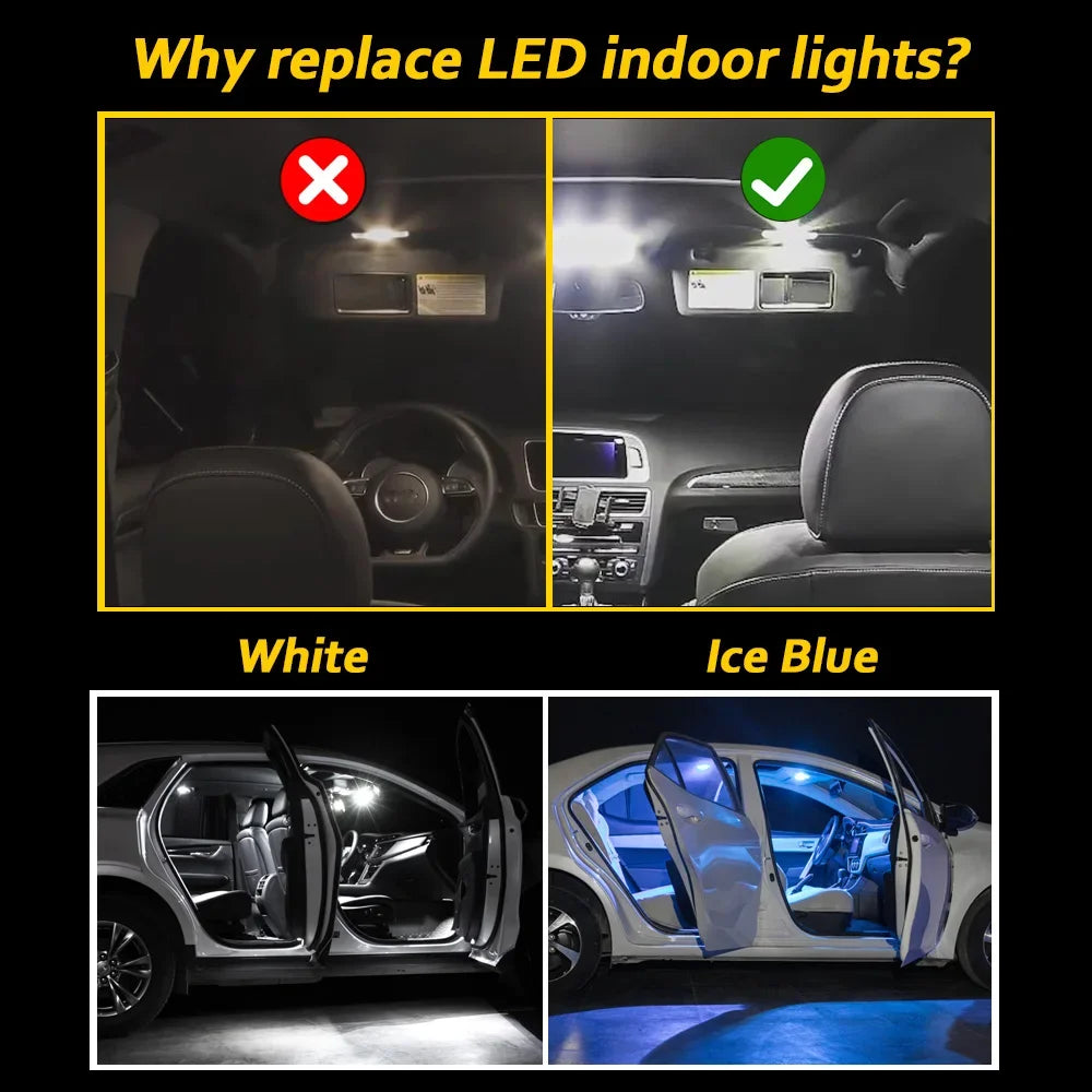 Indoor Bulb LED Map Light Kit For Opel Vauxhall Zafira A B C Astra G H J K Corsa D E Mokka Insignia Vectra Meriva Signum Agila