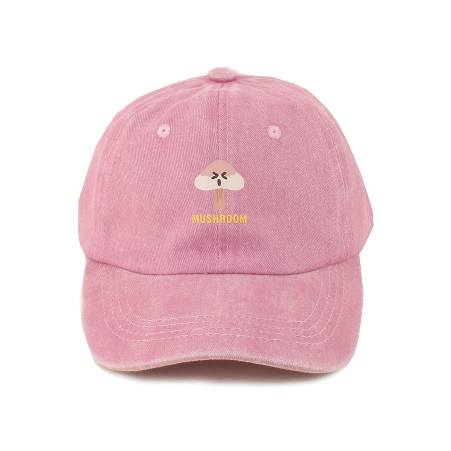 Kids Cartoon Adjustable Baseball Cap Baby Girl Boy Summer Washed Denim Sun Protection Snapback Cap Cute Sun Hats Children 3-7Y