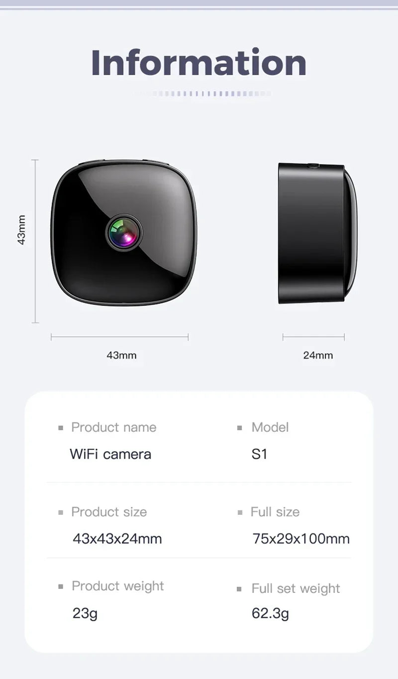 6K HD Mini Camera Wifi Camera Wireless Security Protection Remote Monitor Camcorders Video Surveillance Home Smart Camera 2026