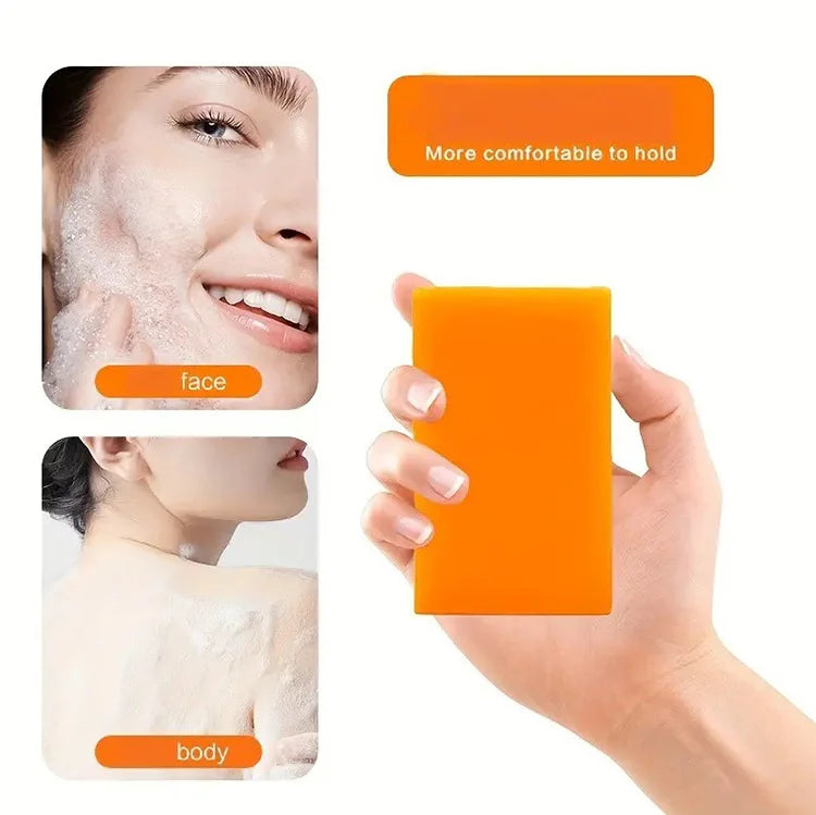 Handmade Uric Acid Lightening Spot Soap with Papaya And Turmeric Lemon-Scented Skin Care Bar for Brightening And Whitening