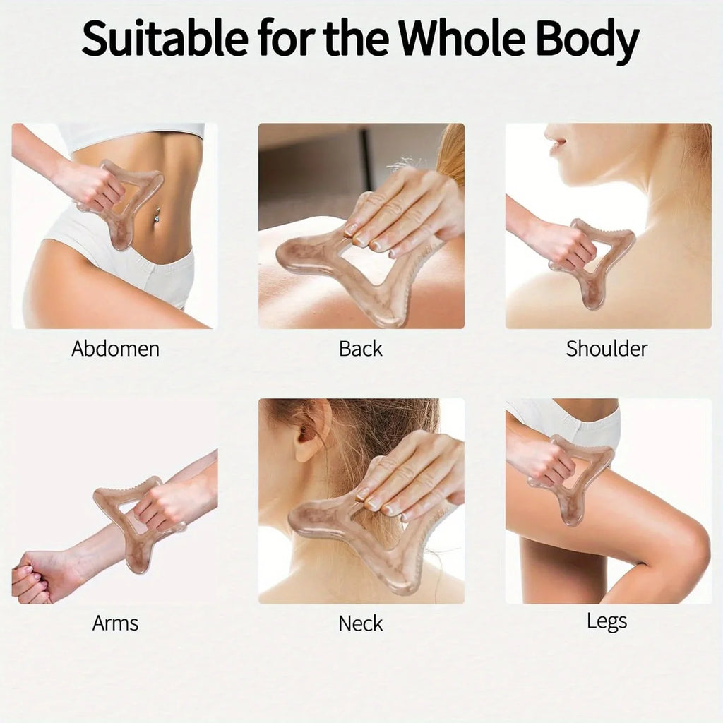 Resin Gua Sha Board for Massage, Acupressure, and Full Body Massage; Suitable for Facial and Neck Meridian Unblocking
