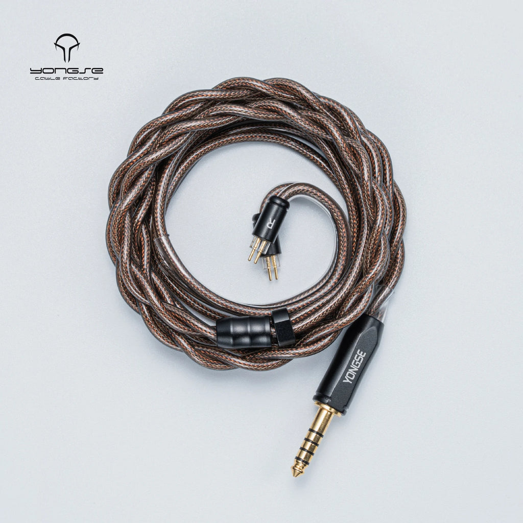 YONGSE Mech-X Cable Silver-plated Single Crystal Copper + Graphene Shielding Earphone Cable
