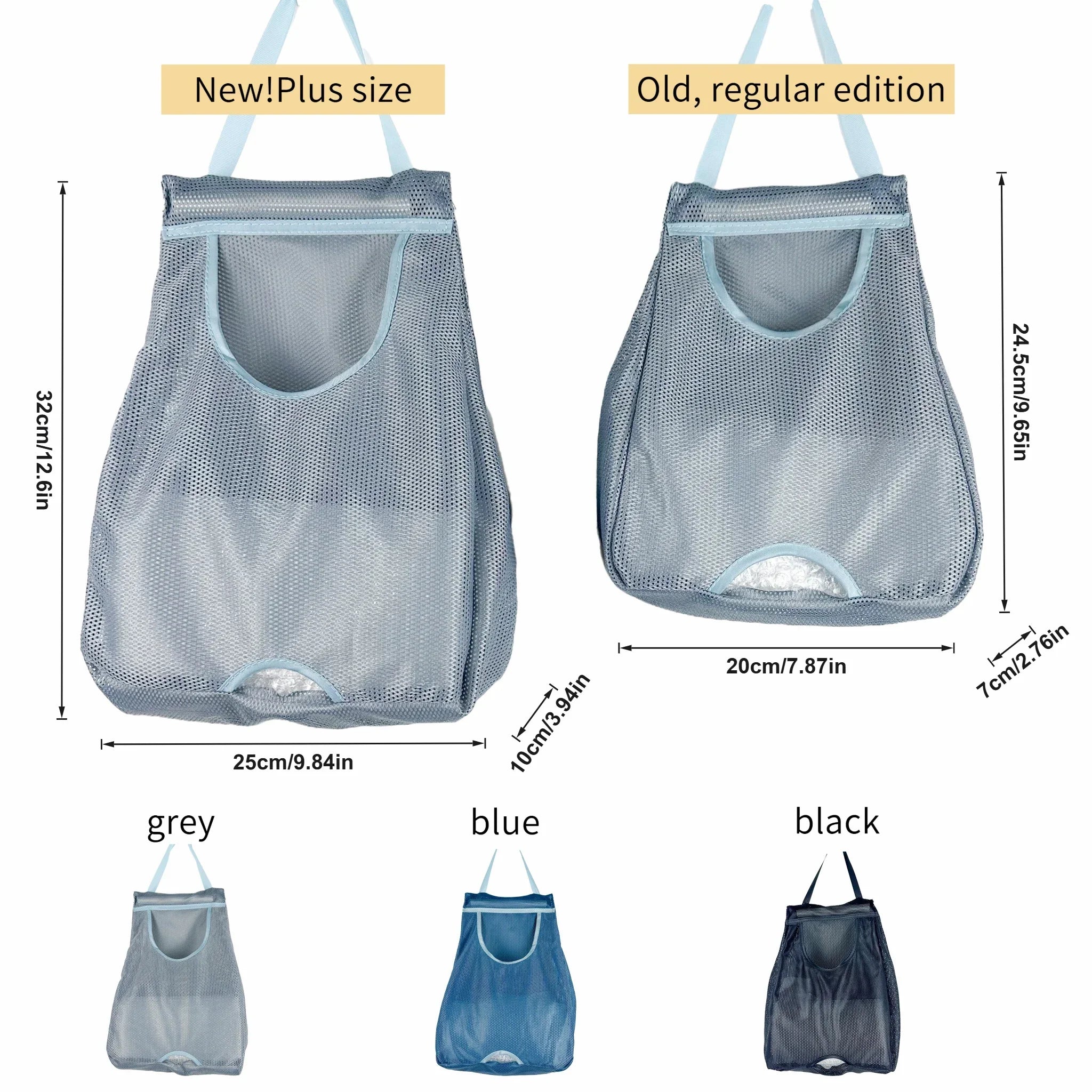 Kitchen Wall Mounted Garbage Bag Storage Bag, Hanging Plastic Bag Organizer With Hooks