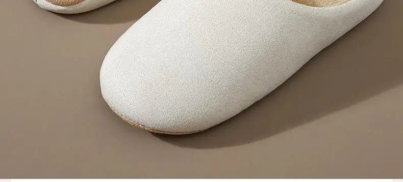 Asgard Women Warm House Slippers Winter 2024 New Silent Flat Bedroom Slides Indoor Cozy Fur Women Cotton Shoes Men Fuzzy Slipper