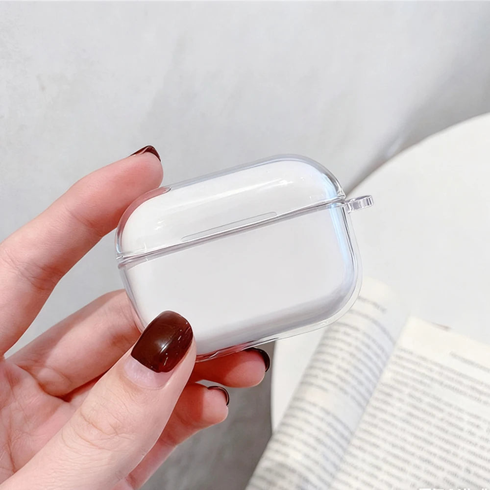 Clear Soft TPU Earphone Case For Airpods Pro 3 Pro 2 Pro Shockproof For Airpods 4 3 2 1 Bluetooth Wireless Earphone Cover Solid