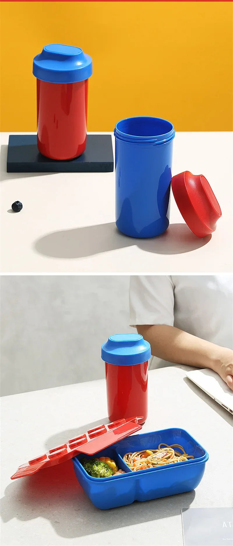 Lunch Box DIY Building Block Portable Modular for Children Student Outdoor Picnic Bento Food Storage Container Fruit Salad Box