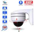 4K 8MP POE PTZ Dome Camera 12X 10X Optical Zoom Waterproof Outdoor CCTV Camera POE Security Surveillance System 5MP IP Dome Cam