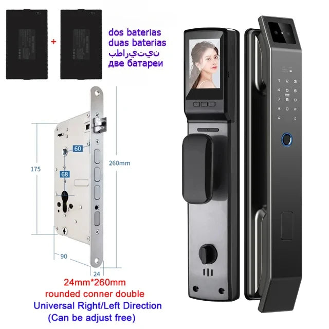 Face Recognition Unlock Digital Door Lock With FIngerprint Password Unlock Keyless Electronic Door Lock