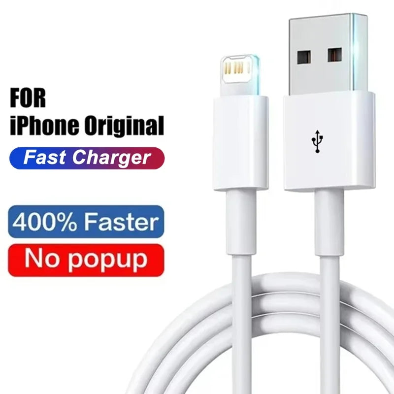 35W PD  Fast Charging USB Cable for iPhone 14 8 7 Plus 13 12 11 Pro XS Max XR X USB C Rapid Charger Cable 1m 1.5m 2m