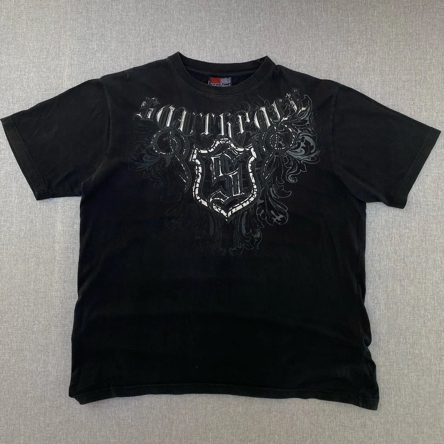 Affliction New Men Polo shirt Skull Graphic Harajuku Round Neck Oversized T Shirt Short Sleeve Tops Gothic Clothing Street Wear