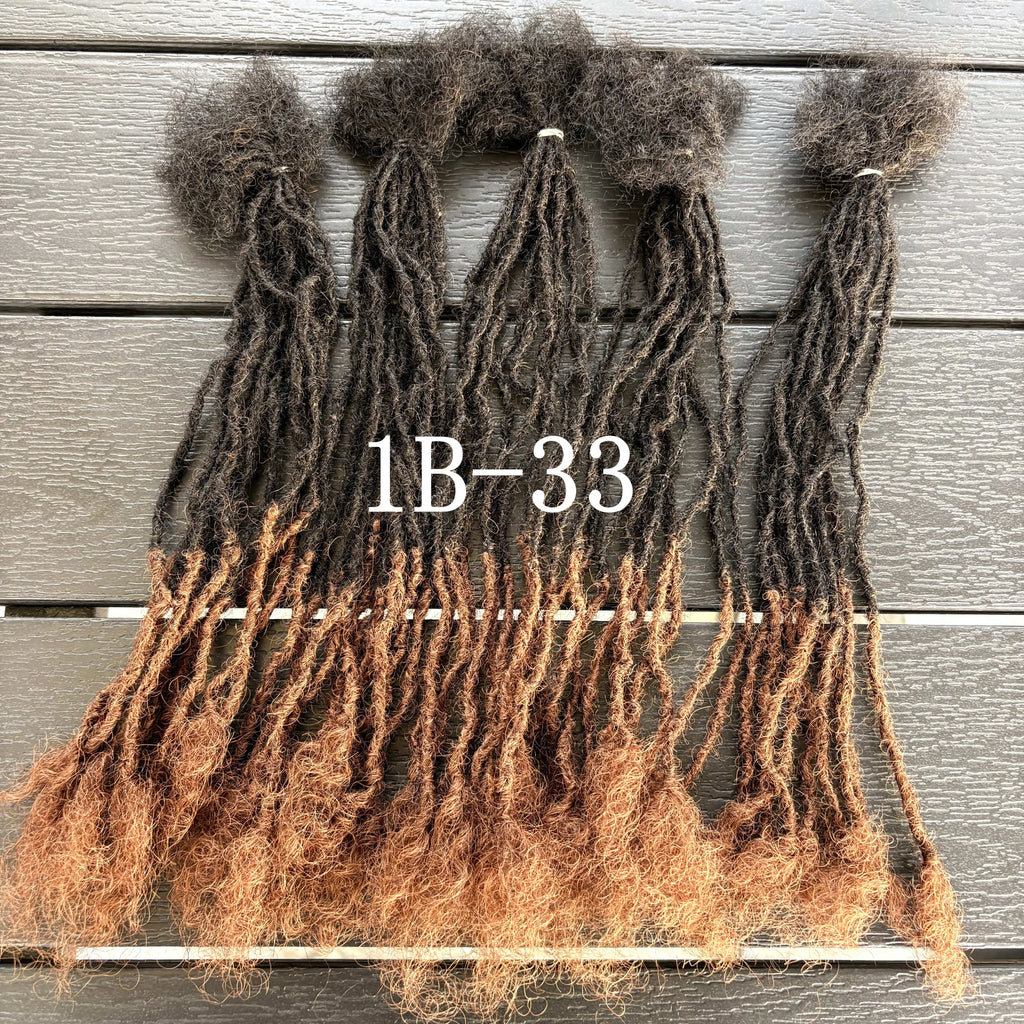 Colored 10inch 0.2cm Handmade Inter Loc Extension Human Hair Permanent Micro Locs Extensions Natural Looking Soft Sisterlocks