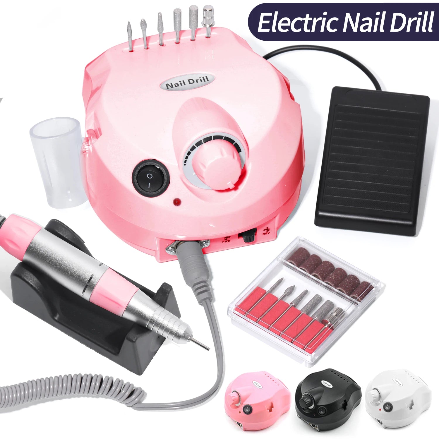 35000RPM Electric Nail Drill Machine Cutter Set Nail Gel Polisher Nail Tools Salon Equipment Strong Polishing Tool Nail File Kit
