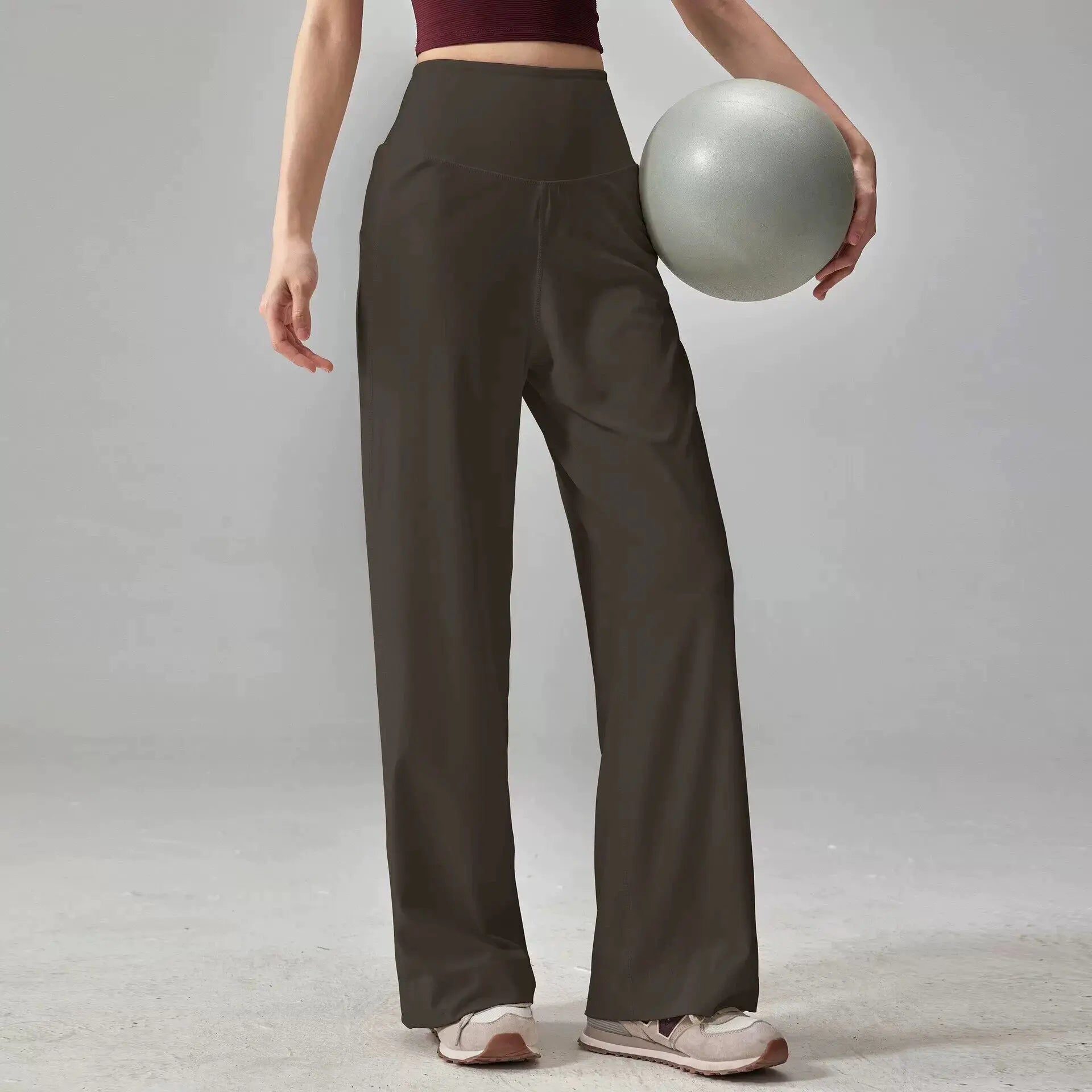Women's High-Waisted Loose Sporty Wide-Leg Pants with Breathable and Casual Fit for Outdoor Wear