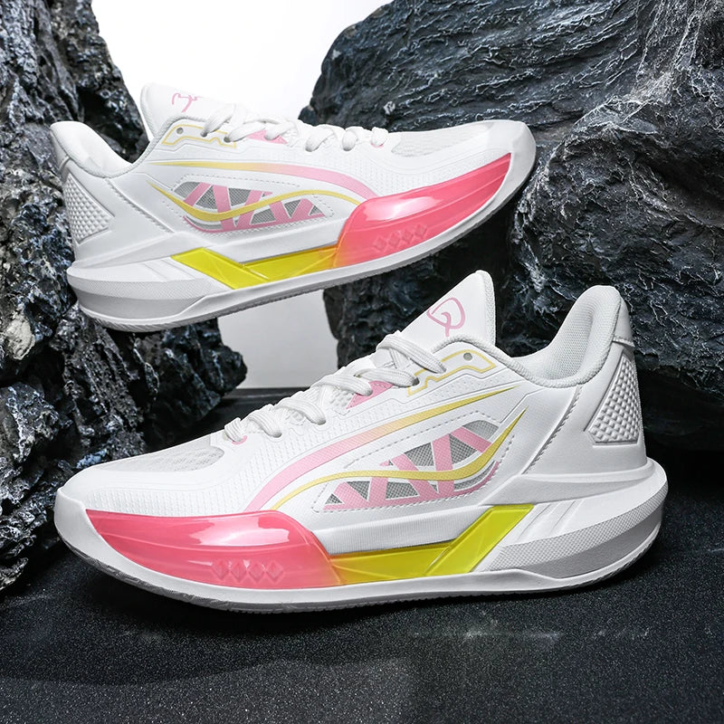 Light Speed Basketball Shoes for School Competition Youth Men's Sports Shoes Anti Shock Wear Resistant Breathable PU Mesh