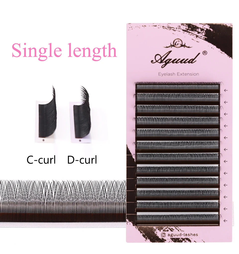 AGUUD Automatic Flowering 2D 3D 4D 5D W Shape Premade Fans Eyelash Extensions Natural Soft Individual Lashes Makeup Cilia