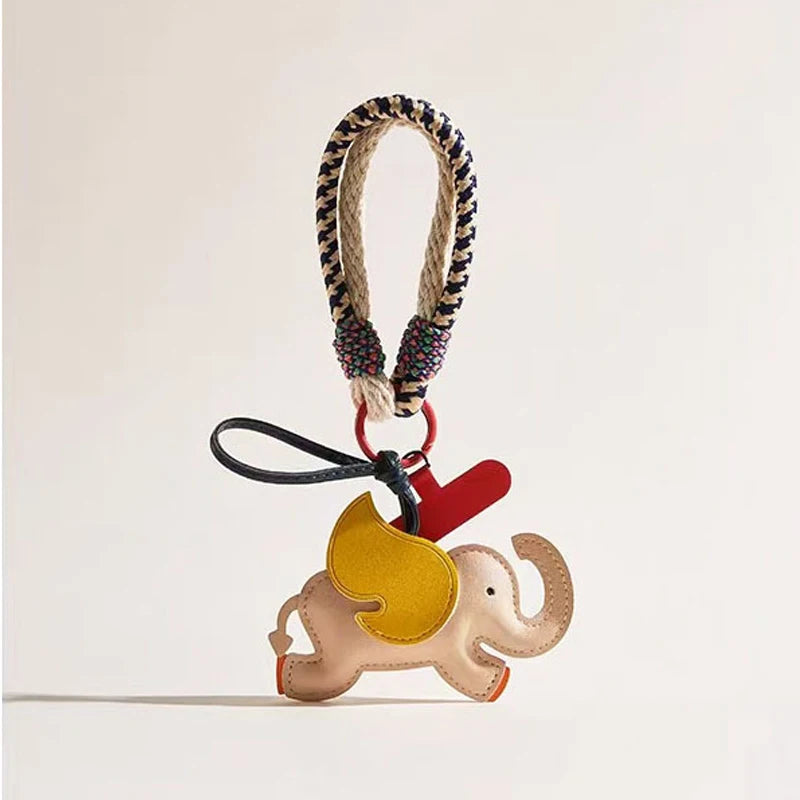 Cute and Playful Leather Dumbo Bag Pendant Bag Charm Bag Accessories School Bag Backpack Charm