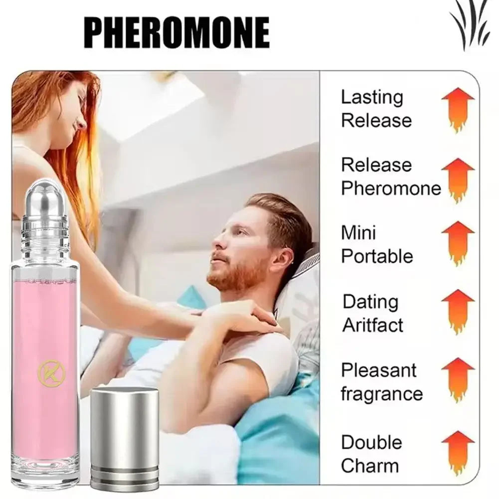 10ml Unisex Roll-On Eau De Toilette Fresh Natural Fragrance Pheromone Temptation Lasting Dating Mini Portable Ball Body Parfum
