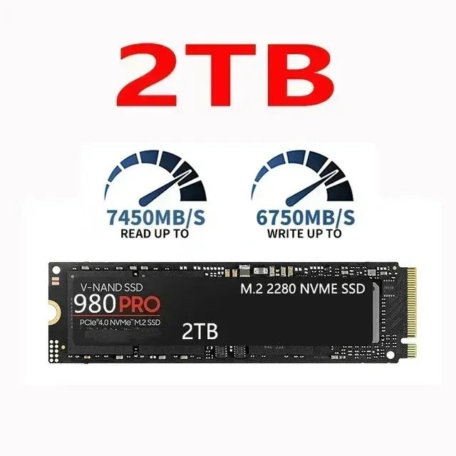 1TB 2TB 4TB M2 NVMe PCIe 4.0 SSD 980Pro/990Pro Original High Speed 7400MB/s Hard Disk For Gaming Notebook Desktop Computer