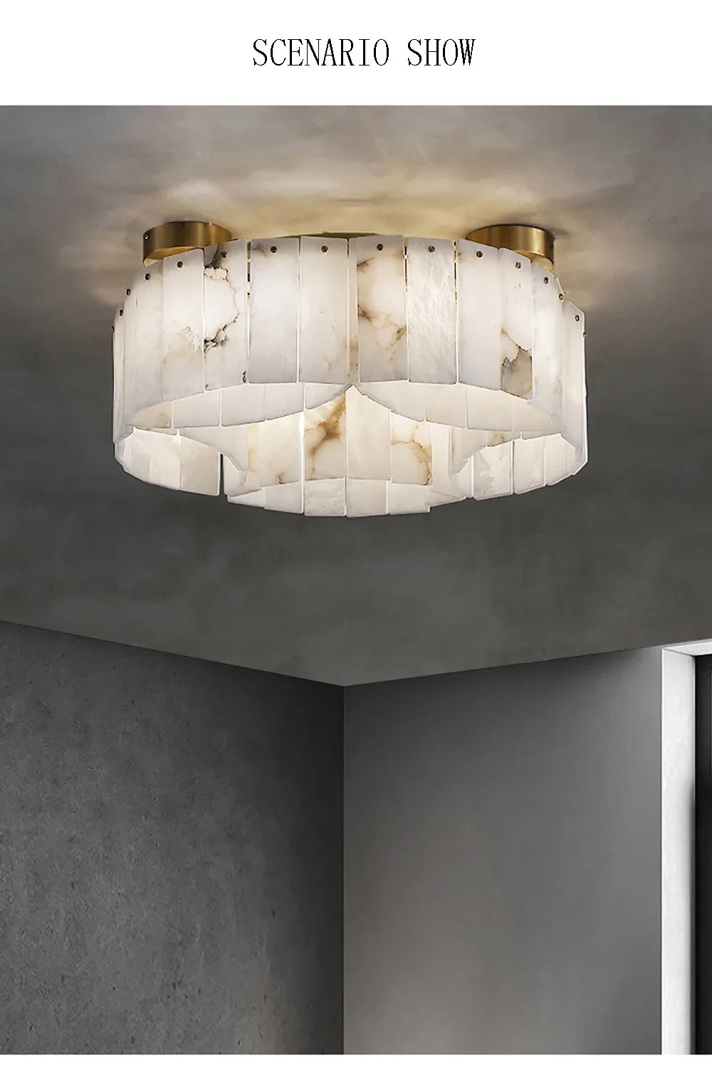 Modern Light Luxury Natural Marble Ceiling Pendant Lamps Home Decor Appliance Hanging Lamps Brushed Matte Gold Lighting