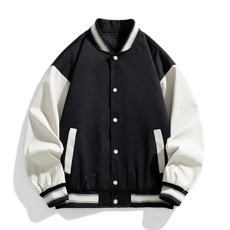 Plus Size 8XL 9XL 10XLMen Varsity Jackets Baseball Coat Stand Collar Long Sleeve Jackets Man Casual Outerwear Big Size Clothing