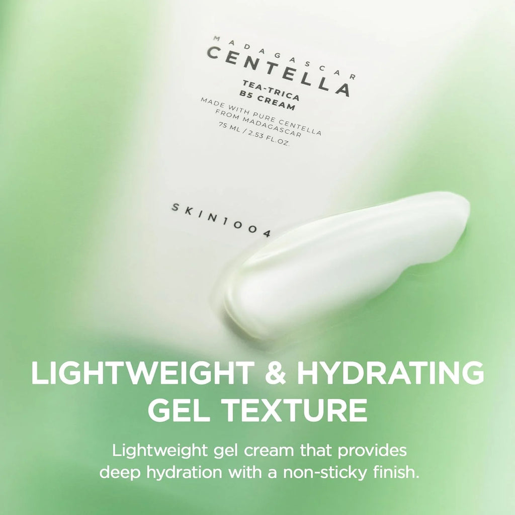 Korean Skincare Centella Face Cream Series,Tea-Trica Soothing,Tone Brightening,Hyaluronic Acid Poremizing Light Gel Cream 75ml