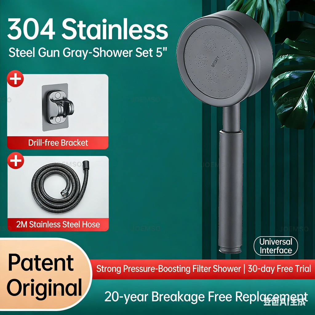304 stainless steel shower head, handheld shower head for bathroom bathing, bathroom shower head