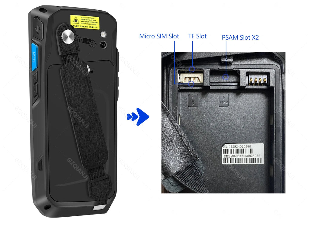 4G 64G Android 13 Terminal Handheld Mobile Rugged PDA with Bluetooth Wifi 1D 2D Barcode Scanner Reader GPS Warehouse Code Read