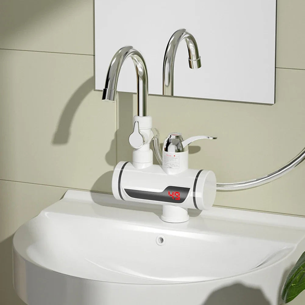 220V Electric Instant Hot Water Faucet 3000w Water Heater Fast Heating Tap with LED Temperature Display Water Heater Shower