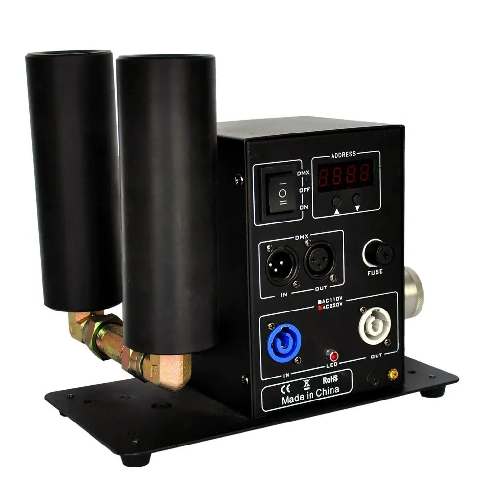 Double Pipe Air Column CO2 Jet Machine Spray Cryo Carbon Dioxide Gas Smoke Fogger With DMX512 DIP Switch or Remote Control