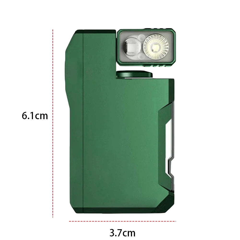 LED Flashlight Mini Flashlight Rechargeable 180 Degree Rotating Flashlight Multi Modes EDC Pocket Flashlight for Camping Hiking