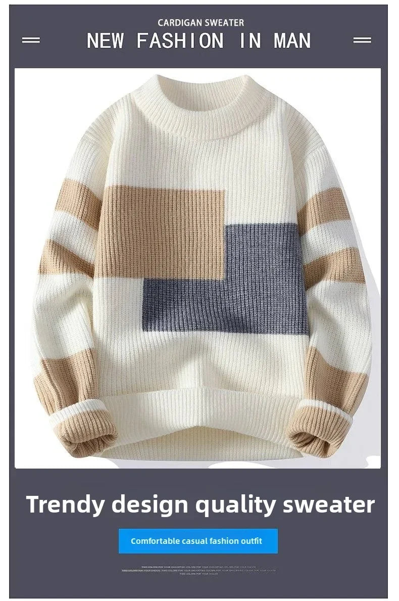 Sweater, Outdoor, Fishing, Fashionable, for Men, Trendy, Cycling, Versatile, for Sport, for Travel, for Leisure, Knitted Sweater