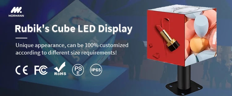 Outdoor Creative Magic Cube Indoor LED Cubes Display Screen Sign Video Wall 90 Degree Corner Cube LED Display Screen