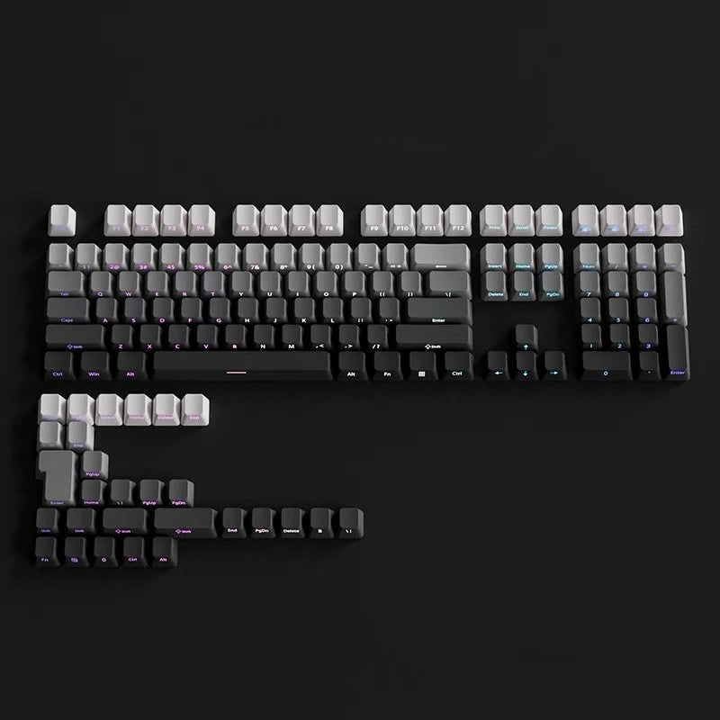 2025 New Original Daylight Cherry Keycaps PBT Translucent Gradient Color Side Engraving Personalized for MX Mechanical Keyboards