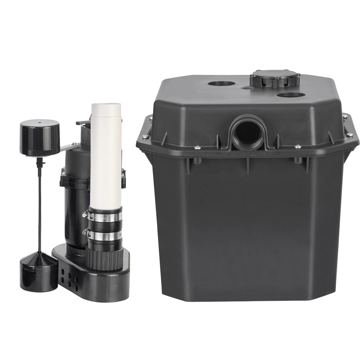 SucceBuy Utility Sink Pump 1/3HP 1/2HP 120V Under-Sink Sump Pump System with 6 Gallon Basin Automatic Utility/Laundry Drain