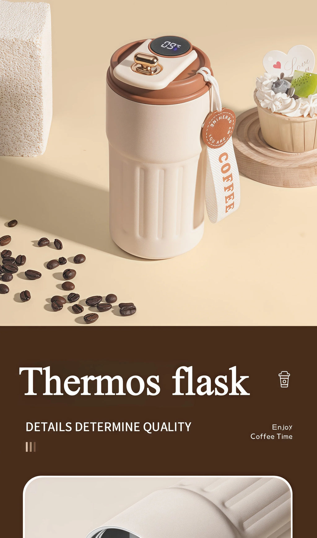 Smart Thermos Cup Bottle Water Digital LED Temperature Coffee Cup Stainless Steel Vacuum Cup Office Cup Business Drinking Mug