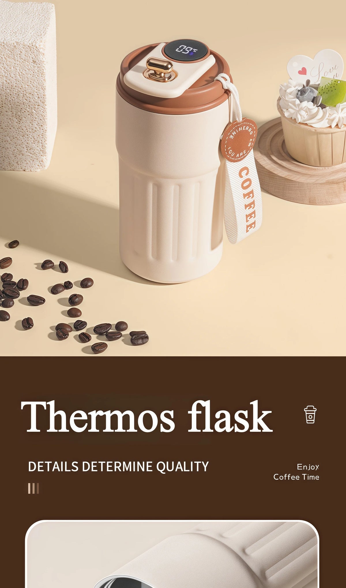 Smart Thermos Cup Bottle Water Digital LED Temperature Coffee Cup Stainless Steel Vacuum Cup Office Cup Business Drinking Mug