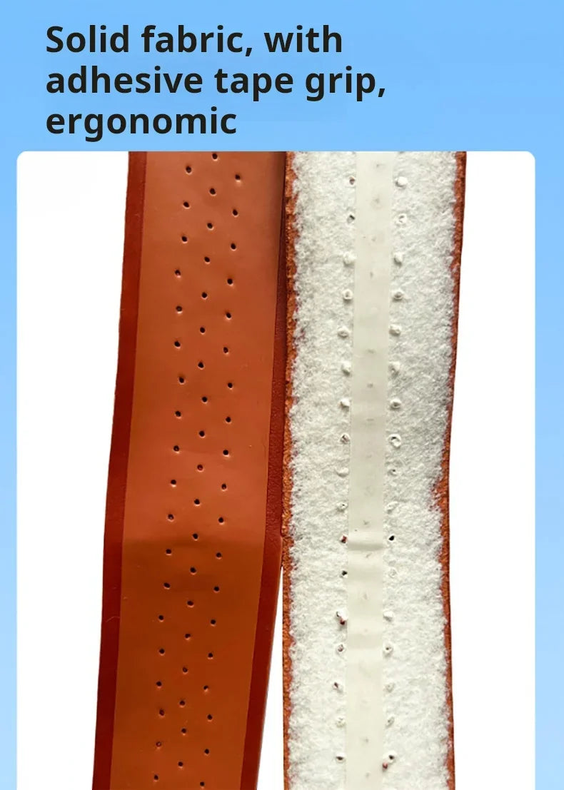 ZARSIA Perforated PU Leather Sweatband Tennis Badminton Racket Overgrip Wear-resistant Non-slip 2PCS