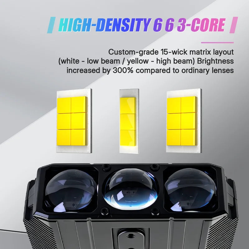 Super Bright 170W Mini Projector Car LED Light, IP66 Waterproof External Auxiliary Work Light for Car, SUV & Motorcycle