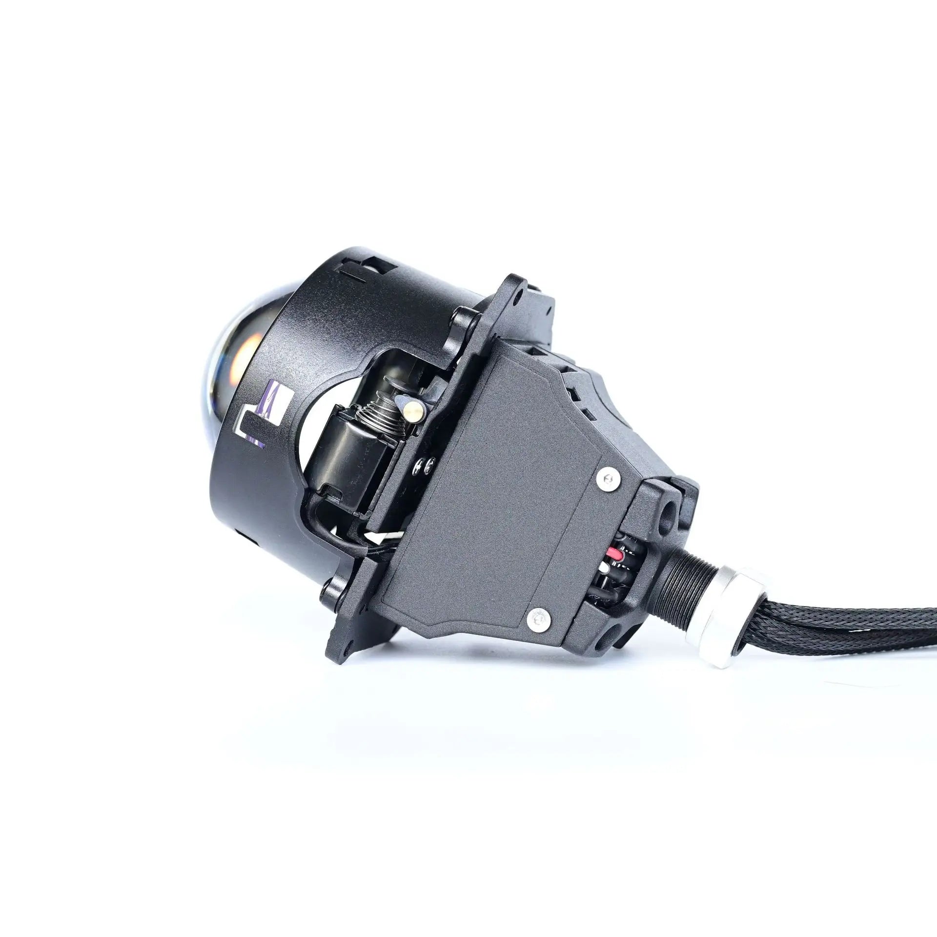 New 3 Inch Bi LED Projector Headlight with Halo 180W High Power Plug and Play Dual Beam H4 H7 Car LED Headlamp Retrofit Upgrade
