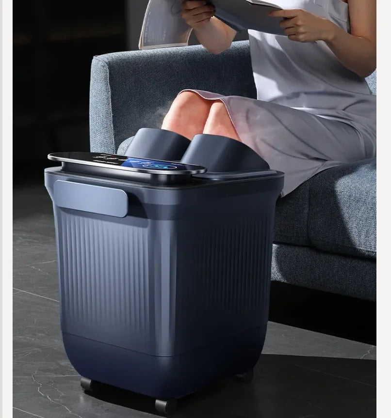 220V AUX Electric Foot Spa Bath Massager with Heating and Constant Temperature Automatic Home Use Deep Bucket WDC
